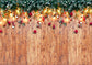 Garlands Lights Rustic Wood Backdrop for Photography