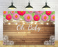 Oh Baby Floral Baby Shower Photo Backdrops TKH1607
