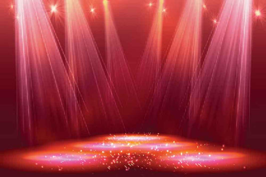 Prom & Homecoming Backdrop Stage lighting Red Background YY00231-E