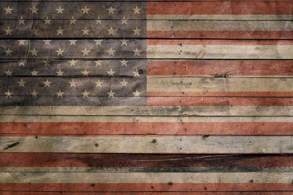 Retro American Flag Independence Day Backdrop for Photography YY00672