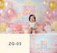 Pink Carousel Painting Photography Backdrop ZG-03
