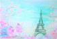 Floral Paris Birthday Backdrops for Photo Booth Props ZH-24