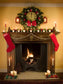 Christmas Stove Stocks Wreath Party Decoration Photography Backdrop