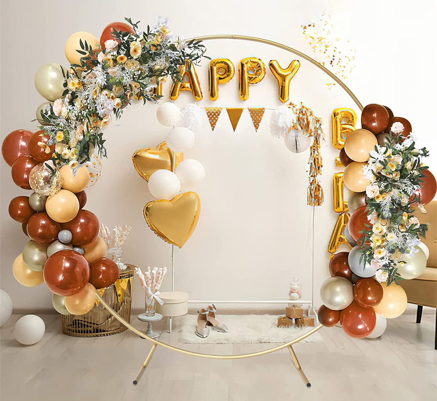 Round Backdrop Stands Metal Circle Arch Stand for Birthday Party Wedding PR8