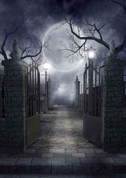  Halloween Dark Night Moonlight Backdrop for Photography DBD-P19074