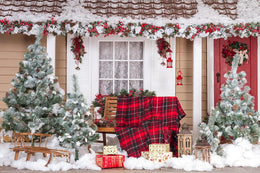 Cotton Christmas Decoration House Box Gift Backdrop DBD-H19184 – Dbackdrop