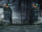 Halloween Holiday Pumpkin Lanterns Iron Gate  Backdrop for Photography DBD-H19011