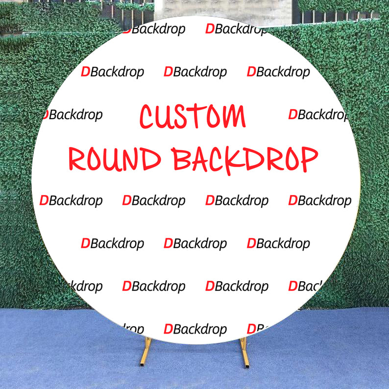 Custom Round Repeating Logo Photography Banner