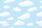 Blue Sky White Clouds Cartoon Backdrop for Kids Photography lv-1094