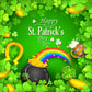 Happy Saint Patrick's Day Clover Money Green Luck Photo Backdrop LV-1325