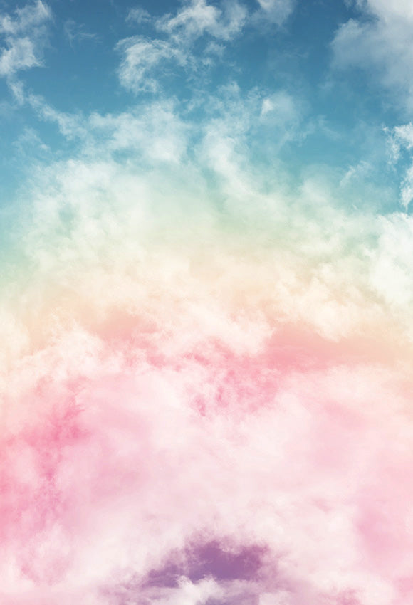 Colorful Pink Blue Clouds Sky Backdrop for Studio Photo Shoot lv-132 ...
