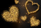 Golden Glitter Love Heart Romantic Backdrop for Pictures LV-1371