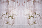 White Wooden Fence Twined with Roses Backdrop for Photography