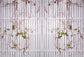White Wooden Fence Twined with Roses Backdrop for Photography