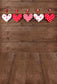Love Heart Brown Wood Backdrop for Photo Studio LV-1533