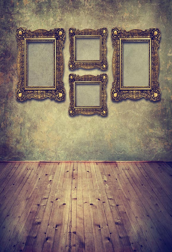 Abstract Rust Wall Photo Frame Wood Floor Backdrop for Photography LV-
