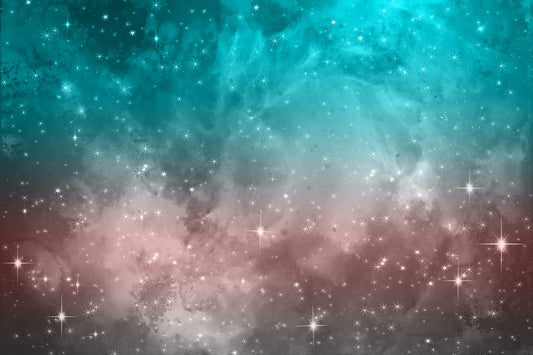 Aqua Black Galaxy Space Background for  Photo Shoot