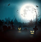 Night Halloween Dark Corss  Pumpkin Photo Studio Backdrop DBD-19021