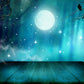 Halloween  Shiny Light Blue Forest Backdrop DBD-H19025 Wood Background
