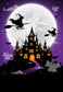 Festival Backdrops Halloween Backdrops Witch And Terrifying Castle Background IBD-P19055